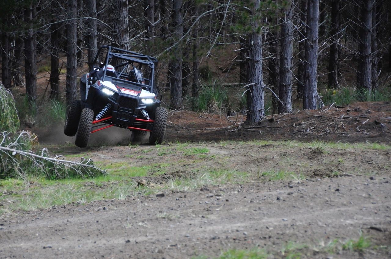 UTV on the dedicated track